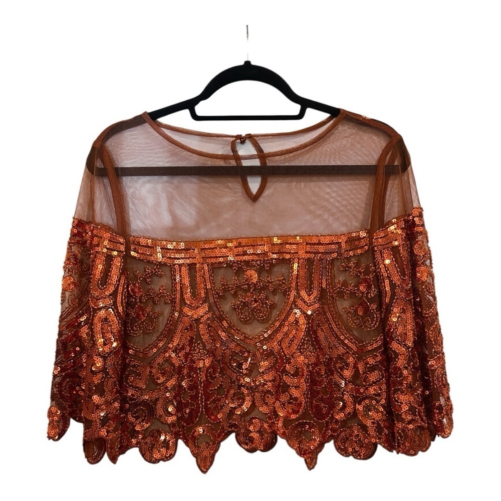 Vintage Sequin Embellished Sheer Top size s/m- no tag - Picture 6 of 6